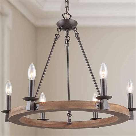 Shop the latest chandelier room rustic deals on aliexpress. LNC Farmhouse Chandeliers for Dining Rooms, Vintage Wood ...
