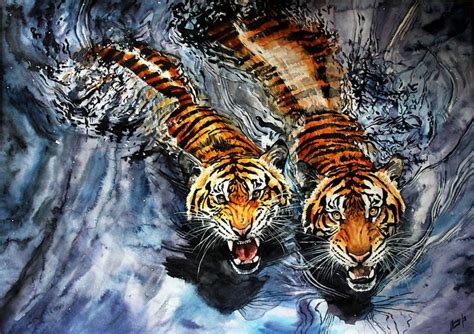 Tigers By Elenashved On Deviantart Tiger Deviantart Animals