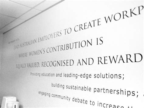 Huge Mission Statement Across A Boardroom Wall Mission Statement