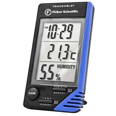 Fisherbrand Traceable Thermometerclockhumidity Monitor Thermometer