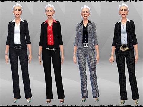 The Sims Resource Woman Suits By Tacha • Sims 4 Downloads Suits For