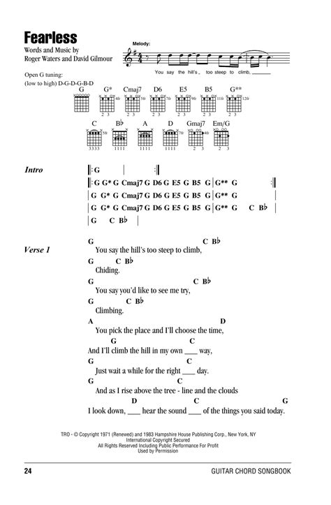 Fearless lyrics by taylor swift: Fearless by Pink Floyd - Guitar Chords/Lyrics - Guitar ...