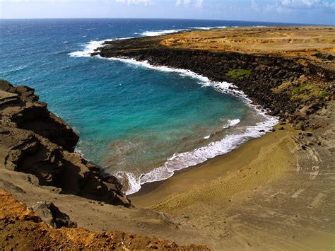 South Point Hawaiis Famous Green Sand Beach Photo By Donald Macgowan