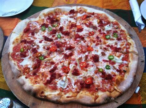 Mozzerella cheese, pepperoni, bacon, ham, ground beef, italian sausage, onions, mushrooms, green peppers, tomatoes, black olives, hot pepper rings. NAPOLI PIZZA, El Pescadero - Updated 2021 Restaurant ...