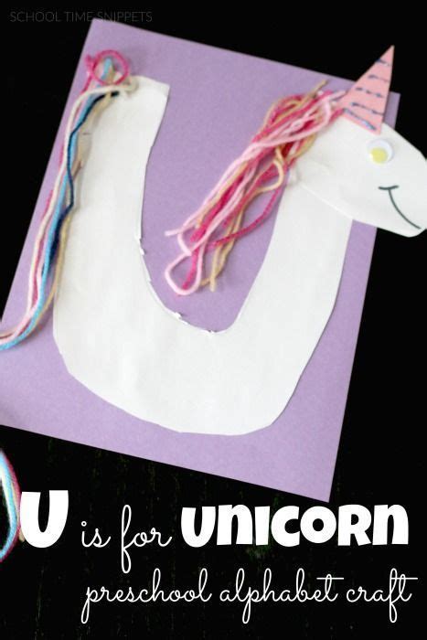 Letter U Unicorn Craft Alphabet Crafts Preschool Alphabet Preschool
