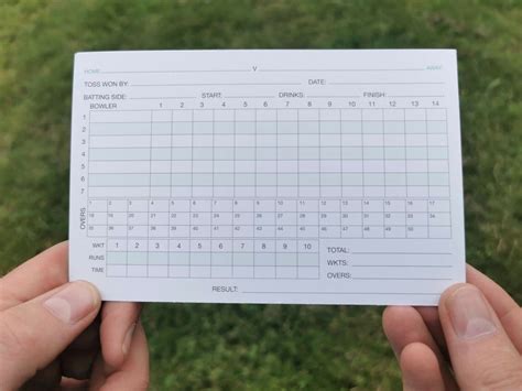 Cricket Umpire Score Cards 50 Overs Score Sheets Referee Etsy