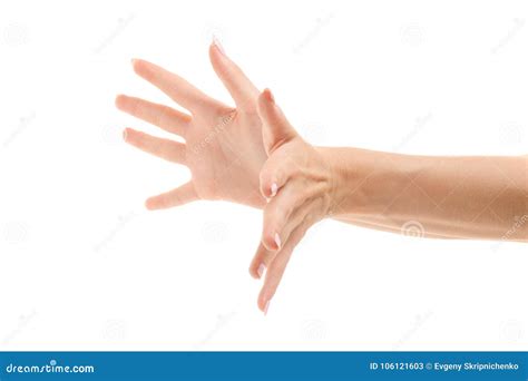 Female Hand Gestures Emotions Stock Image Image Of Idea Nail 106121603