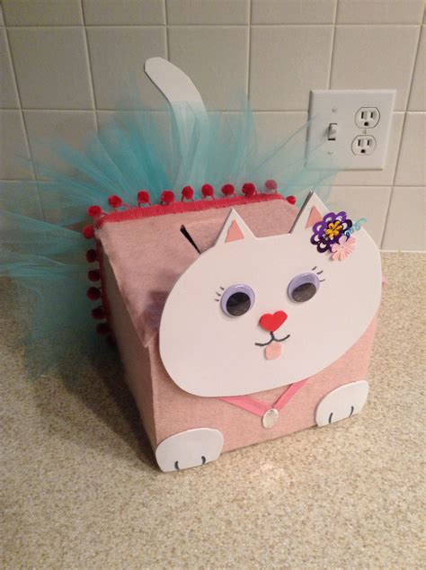 Morgans Kitty Cat Valentine Mailbox Felt With Foam Kids Valentine