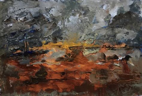 The Red Land Painting By Auke Mulder Saatchi Art