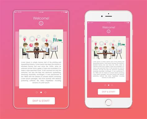 Check Out My Behance Project “here Is Welcome Screen For Ios”