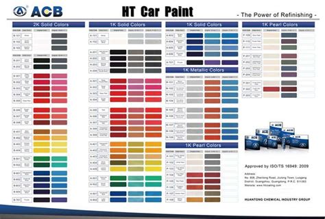 Paint Shop Colour Chart Automotive Austin Version Of Bmc Paint Color