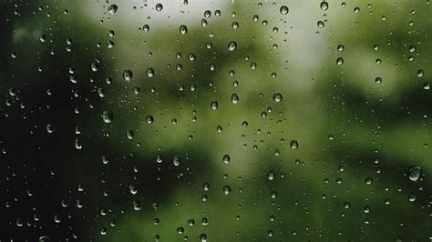 Download Wallpaper 1366x768 Glass Drops Rain Wet Surface Macro