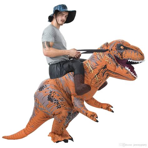 2018 Hot T Rex Riding Costume Adult Inflatable Dinosaur Costume For