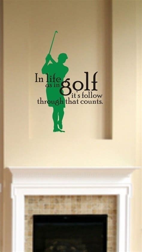 Golf Wall Decal Life As In Golf Vinyl Wall Stickers Word Art Etsy