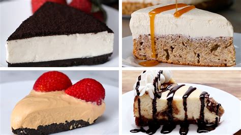 The basic cheesecake recipe is made with cream cheese, sour cream, egg yolks, sugar, and a touch of lemon juice. 6 Cheesecake Recipes - YouTube