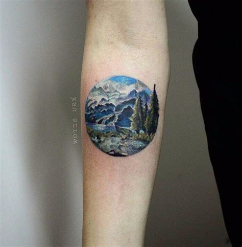 Image result for blue ridge mountain tattoo | Circle tattoos, Circle