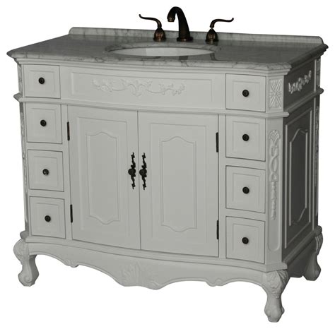 So simple, yet sure to draw the eye. 42" Antique Style Single Sink Bathroom Vanity Model 1905 ...
