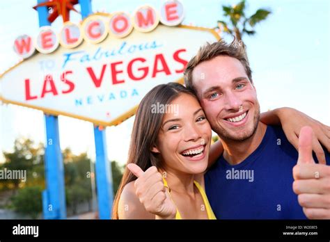 Las Vegas Couple Happy And Excited At Welcome To Fabulous Las Vegas