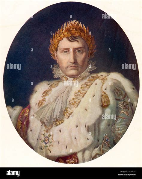 Napoléon I Portrait Ovale De Napoléon Dans Ses Robes De Couronnement En