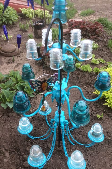 Made By Nancy K Meyer Using Three Recycled Chandelier And Insulators