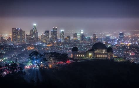 Wallpaper The Sky Trees Night Lights Home California The Dome