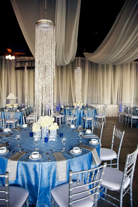 elegant spring wedding  blue silver ivory wedding color palette