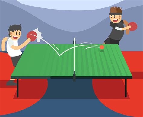 Ping Pong Match Vector Vector Art Graphics Freevector