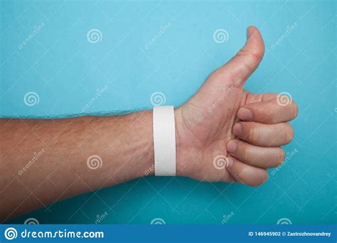 empty event ticket wrist band design white blank paper wristband bracelet mockup  blue