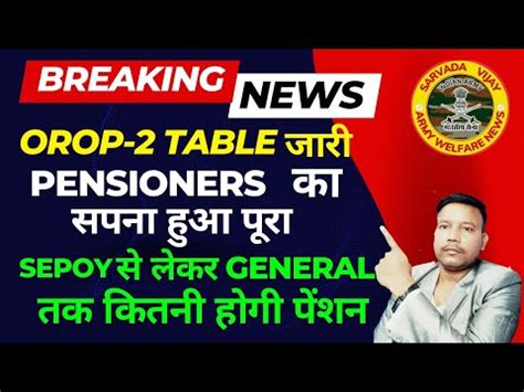 One Rank One Pension Orop Orop Latest News One Rank One Pension Revision Armywelfarenews