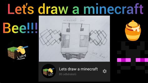 How To Draw Minecraft Bee Youtube