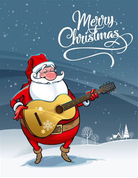 Santa Guitar Illustrations Royalty Free Vector Graphics And Clip Art
