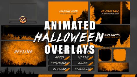 Halloween Twitch Animated Overlay Pack For Obs