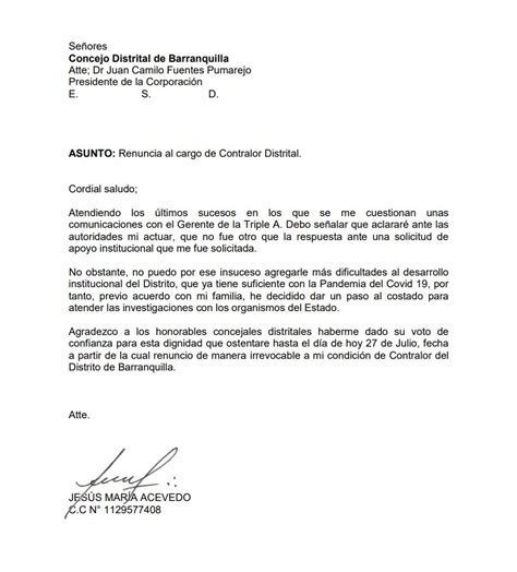 Descargar Aceptacion Carta De Renuncia Colombia Cintlarax