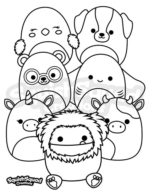 Squishmallow Coloring Page Printable Squishmallow Coloring Etsy House