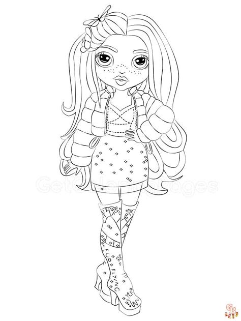 Rainbow High Coloring Pages Free Printable Rainbow High Coloring Sheets