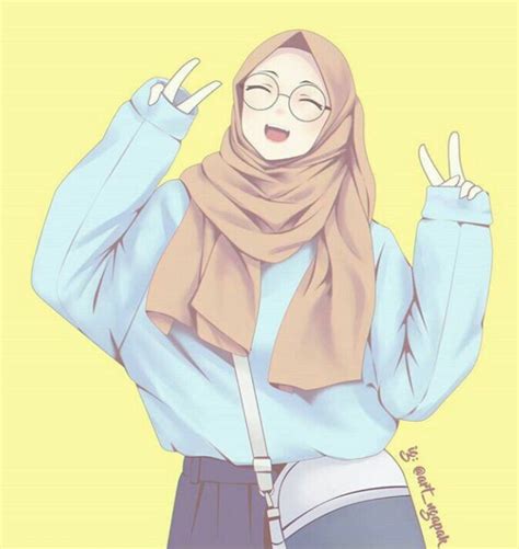 Pin Oleh Mira Haini Di Hijab Style Gambar Gambar Anime Ilustrasi Orang