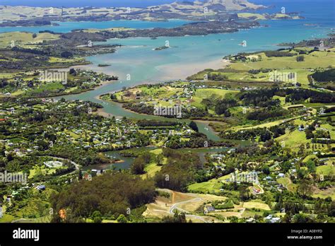 Kerikeri Inlet Bay Of Islands Northland New Zealand Aerial Stock Photo