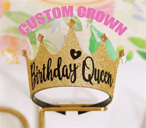 Birthday Crown Personalized Crown Women Birthday Crown Etsy