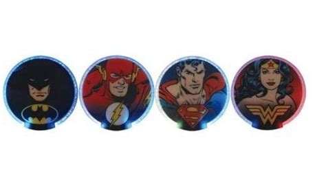 Dc Comics Lighted Batman Superman Coasters Westland Collectible Set Of