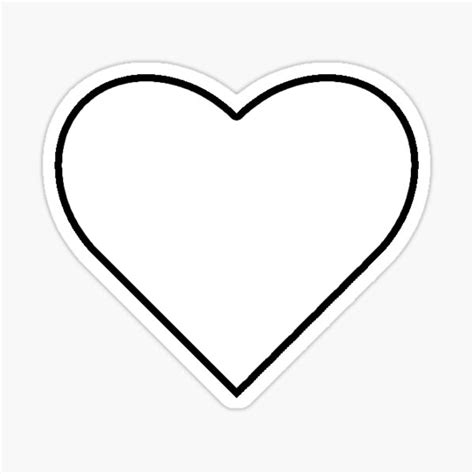 White Heart Stickers Redbubble