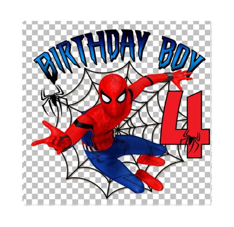 Spiderman 4th Birthday Digitale PNG Datei No Name Instant | Etsy