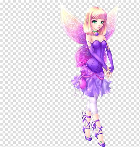 Fantasy Fairies Silhouette Png Free Blue Purple Fantasy Fairy Clip