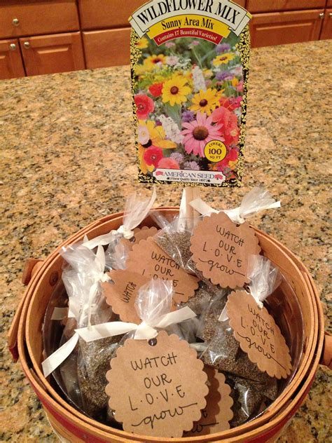 Bridal Shower Favors Flower Seeds That Say Watch Our Love Grow Diy