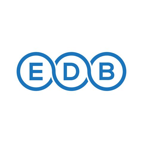 Edb Letter Logo Design On Black Backgroundedb Creative Initials Letter