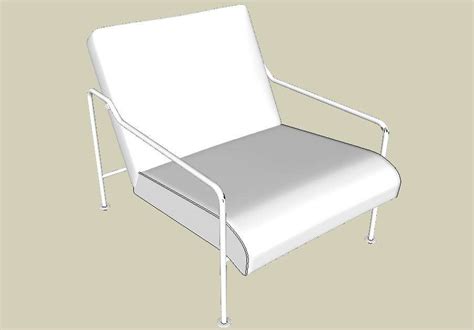 Creative Back Rest Chair 3d Elevation Cad Block Details Skp File Cadbull