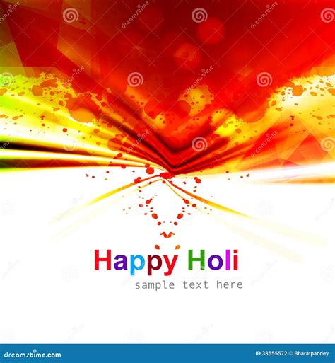Indian Festival Happy Holi Splash Colorful Stock Illustration