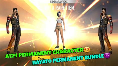 Hayato Bundle A124 Character Unlock In Garena Free Fire Youtube