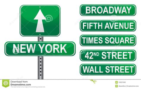 Wall Street Street Signs 42nd Street New York Street Ocean Drive