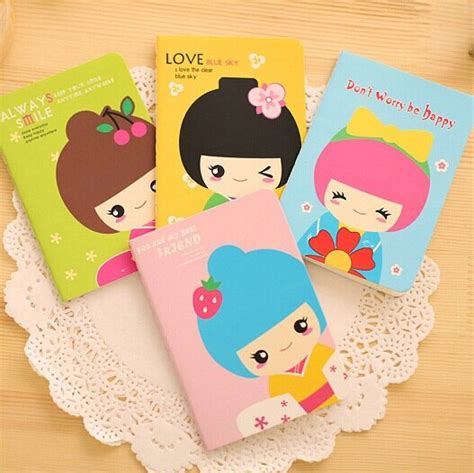 Hot Selling No9 Cartoon Sweet Japan Girl Series Mini Paper Notebook