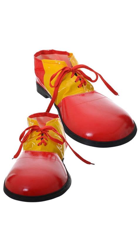 Red And Yellow Clown Shoes Adults Jumbo Clown Costume Shoes